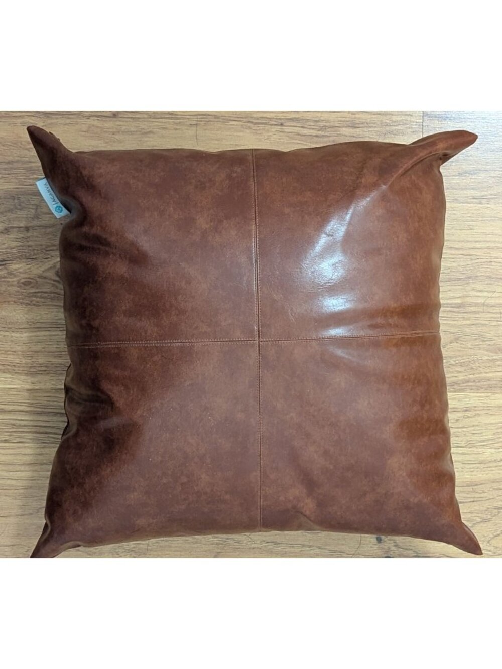 Acanva Faux Leather Throw Pillow Cover 18"x18" Home Decor Accent Square Zipper C